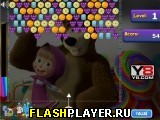 Играть во flash игру Masha and the Bear Candy Shooter Игра Маша и Медведь – стрельба по конфетам онлайн