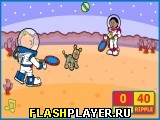 Играть во flash игру Lunar Ball Игра Лунный теннис онлайн