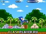 Играть во flash игру Sonic Xtreme Bike Игра Соник – экстрим байк онлайн