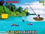 Играть во flash игру Fishing Penguin Игра Пингвин-рыбак онлайн