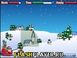 Играть во flash игру Merry Christmas – Snowfight Игра Счастливого Рождества – снежки онлайн