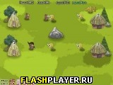 Играть во flash игру Hut War Tactic Игра Тактика войны хижин онлайн