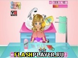 Играть во flash игру Baby Emma Hair Care Игра Малышка Эмма ухаживает за волосами онлайн