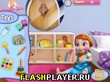Игра Эльза играет с малышкой Анной онлайн