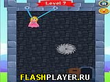 Играть во flash игру Princess Rescue Cut Rope Игра Спасение принцессы – перережьте веревку онлайн